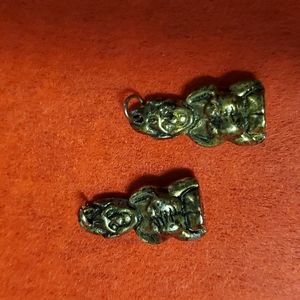Vintage Cockington Pixie Set of 2 Brass Charms